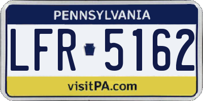 PA license plate LFR5162