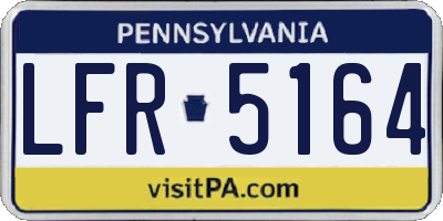 PA license plate LFR5164