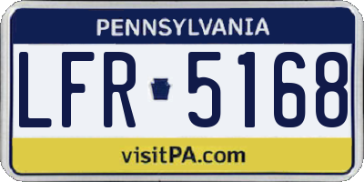 PA license plate LFR5168