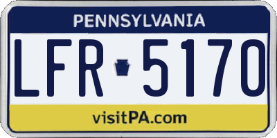 PA license plate LFR5170