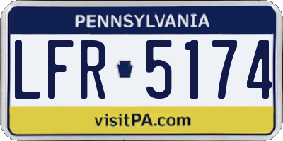 PA license plate LFR5174