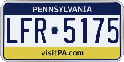 PA license plate LFR5175