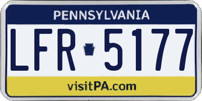 PA license plate LFR5177