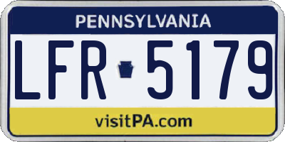PA license plate LFR5179