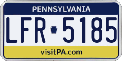 PA license plate LFR5185