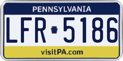 PA license plate LFR5186