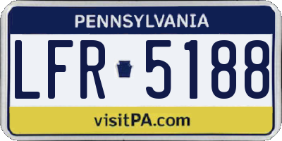 PA license plate LFR5188