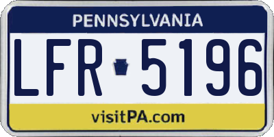 PA license plate LFR5196