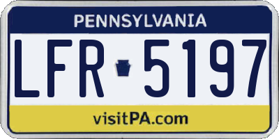 PA license plate LFR5197