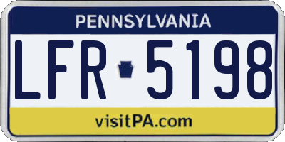 PA license plate LFR5198