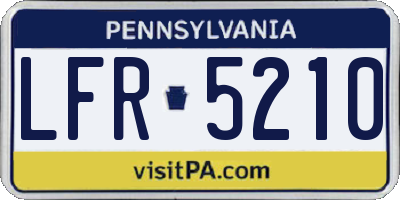 PA license plate LFR5210
