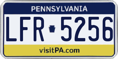 PA license plate LFR5256