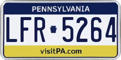 PA license plate LFR5264