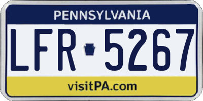 PA license plate LFR5267