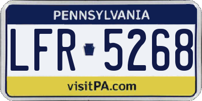 PA license plate LFR5268