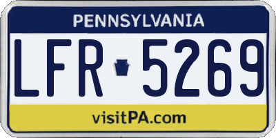 PA license plate LFR5269