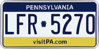 PA license plate LFR5270