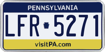 PA license plate LFR5271