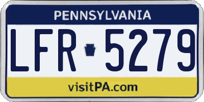 PA license plate LFR5279