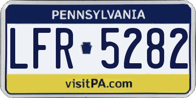 PA license plate LFR5282