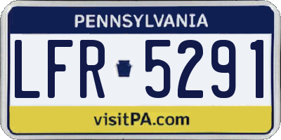 PA license plate LFR5291