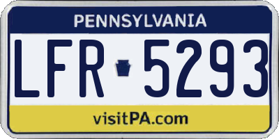 PA license plate LFR5293