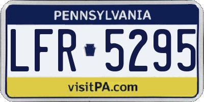 PA license plate LFR5295
