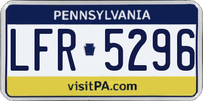 PA license plate LFR5296