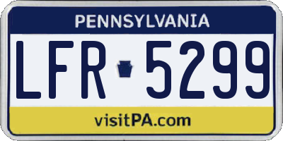 PA license plate LFR5299