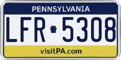 PA license plate LFR5308