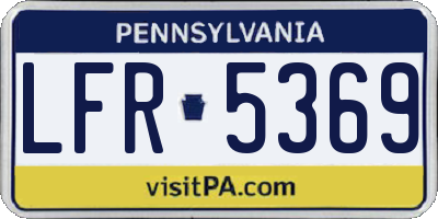 PA license plate LFR5369