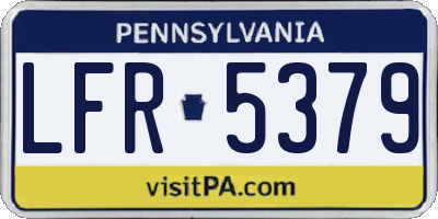 PA license plate LFR5379