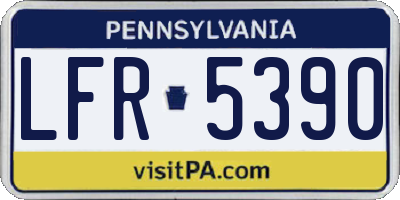 PA license plate LFR5390