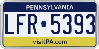 PA license plate LFR5393