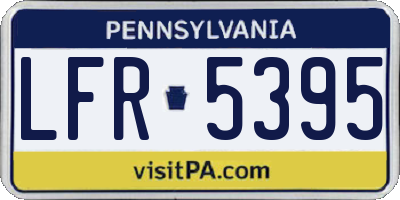 PA license plate LFR5395