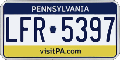 PA license plate LFR5397