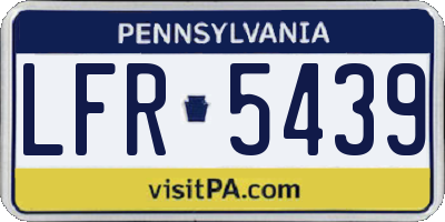 PA license plate LFR5439