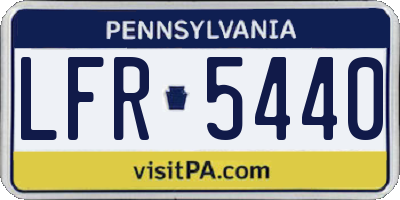 PA license plate LFR5440