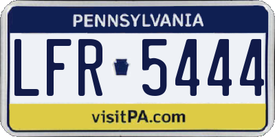 PA license plate LFR5444