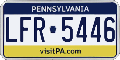 PA license plate LFR5446