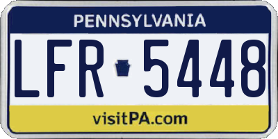 PA license plate LFR5448