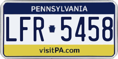 PA license plate LFR5458