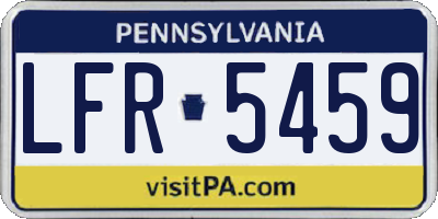 PA license plate LFR5459