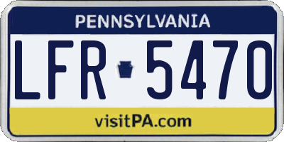 PA license plate LFR5470