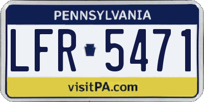 PA license plate LFR5471