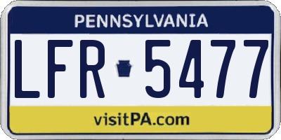 PA license plate LFR5477