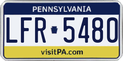 PA license plate LFR5480