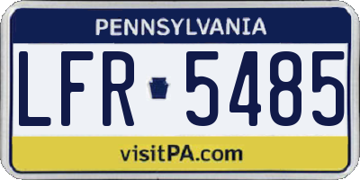 PA license plate LFR5485
