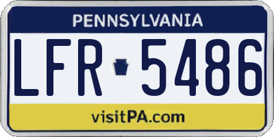PA license plate LFR5486