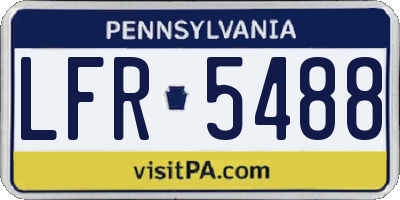 PA license plate LFR5488